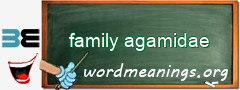 WordMeaning blackboard for family agamidae